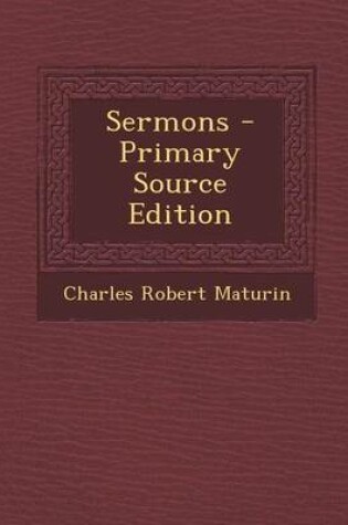 Cover of Sermons - Primary Source Edition