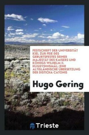 Cover of Hugsvinnsmal