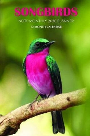 Cover of Songbirds Note Monthly 2020 Planner 12 Month Calendar