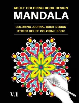 Cover of Adult Coloring Book Design Mandala