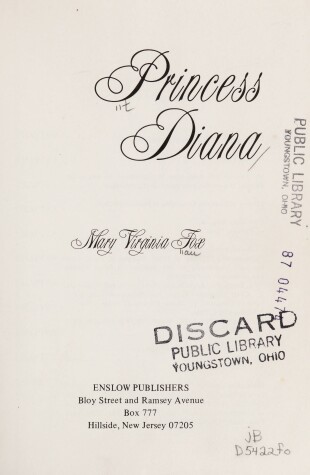 Book cover for Princess Diana