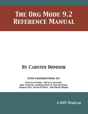 Book cover for The Org Mode 9.2 Reference Manual