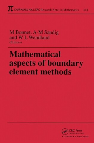 Cover of Mathematical Aspects of Boundary Element Methods