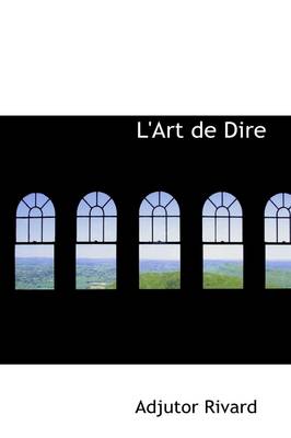 Book cover for L'Art de Dire