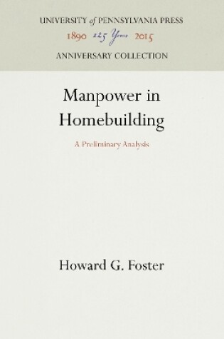 Cover of Manpower in Homebuilding