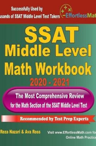 Cover of SSAT Middle Level Math Workbook 2020 - 2021