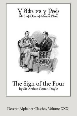 Book cover for The Sign of the Four (Deseret Alphabet edition)