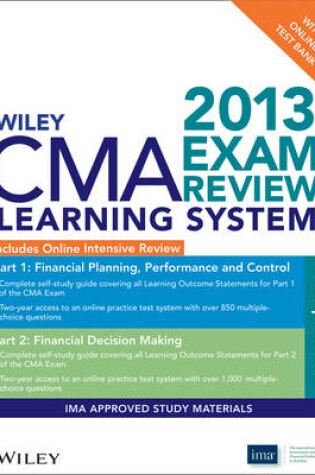 Cover of Wiley CMA Learning System Exam Review 2013