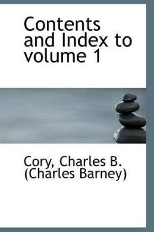 Cover of Contents and Index to Volume 1