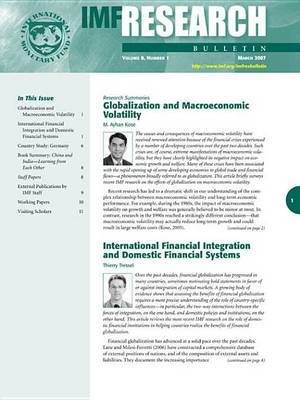 Book cover for IMF Research Bulletin, March 2007