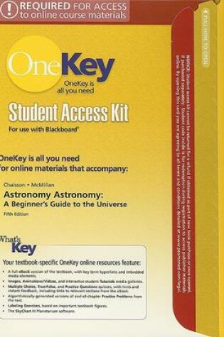 Cover of OneKey WebCT, Student Access Kit, Astronomy