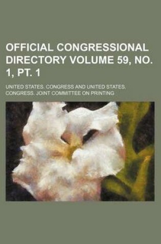 Cover of Official Congressional Directory Volume 59, No. 1, PT. 1