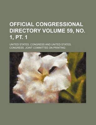 Book cover for Official Congressional Directory Volume 59, No. 1, PT. 1