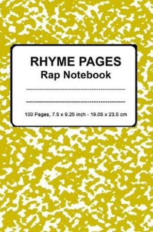 Cover of Rhyme Pages Rap Notebook