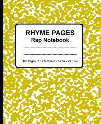 Book cover for Rhyme Pages Rap Notebook