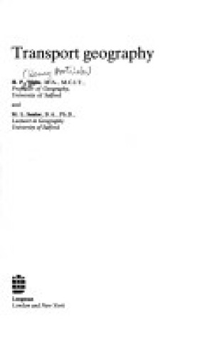 Cover of Transport Geography