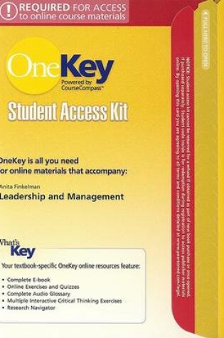 Cover of CourseCompass, Student Access Kit, Leadership and Management