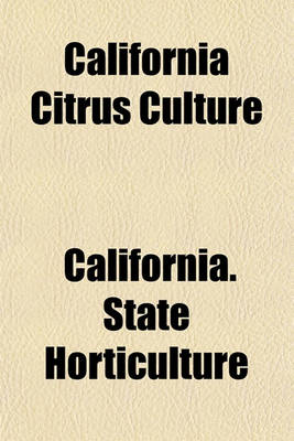 Book cover for California Citrus Culture