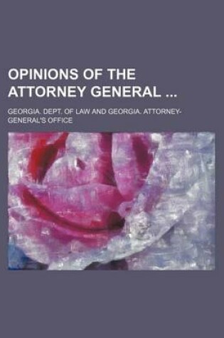 Cover of Opinions of the Attorney General