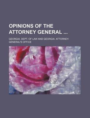 Book cover for Opinions of the Attorney General