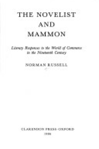Cover of The Novelist and Mammon