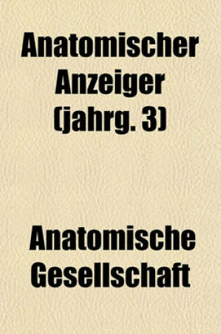 Cover of Anatomischer Anzeiger Volume 27