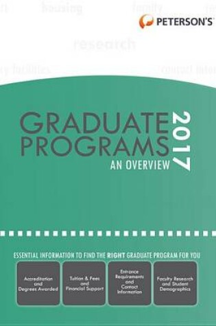 Cover of Graduate & Professional Programs: An Overview 2017
