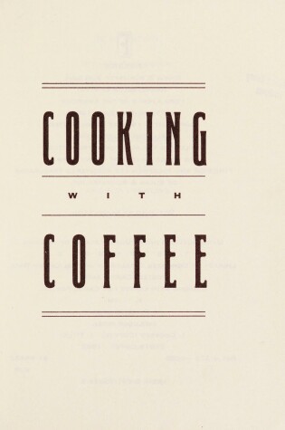 Cover of Cooking with Coffee
