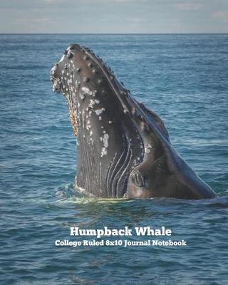 Book cover for Humpback Whale College Ruled 8x10 Journal Notebook
