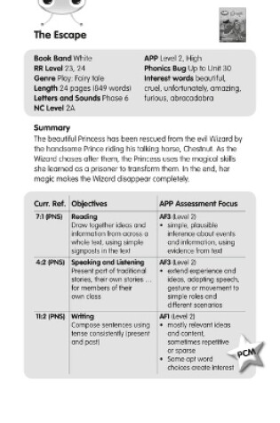 Cover of BC JD Plays White/2A The Escape Guided Reading Card