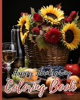 Book cover for Happy Thanksgiving Coloring Book