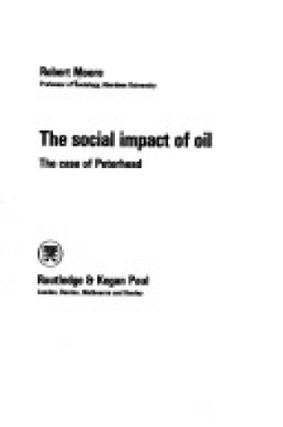 Cover of Social Impact of Oil