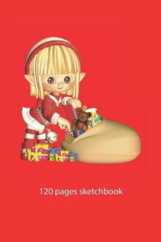 Cover of christmas notebook girl sketchbook