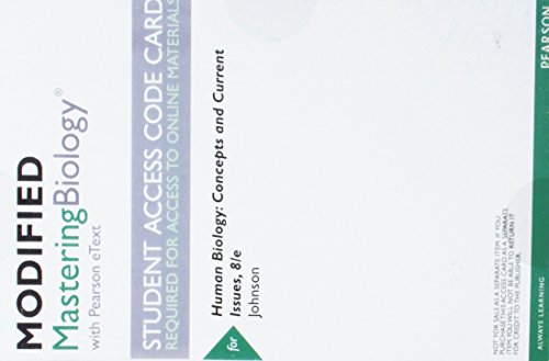 Book cover for Modified Mastering Biology with Pearson eText -- ValuePack Access Card -- for Human Biology