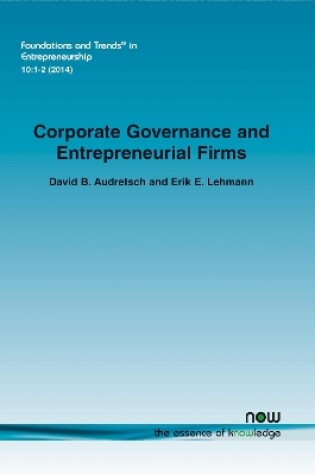 Cover of Corporate Governance and Entrepreneurial Firms