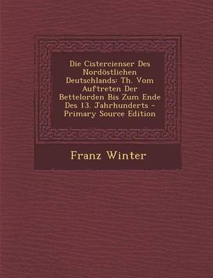 Book cover for Die Cistercienser Des Nordostlichen Deutschlands