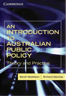 Book cover for An Introduction to Australian Public Policy