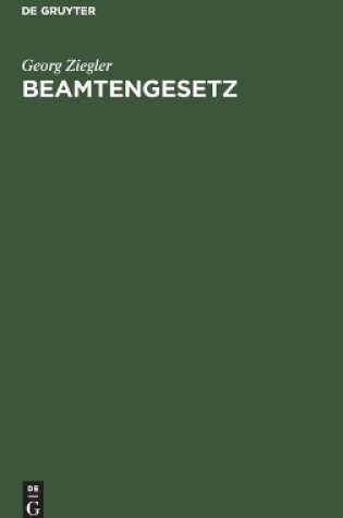 Cover of Beamtengesetz