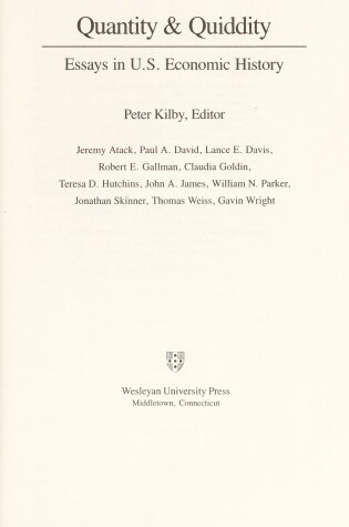 Cover of Quantity and Quiddity