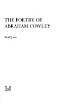 Book cover for The Poetry of Abraham Cowley