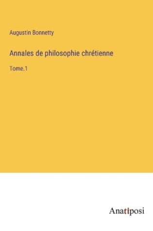 Cover of Annales de philosophie chrétienne