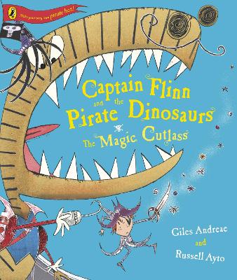 Book cover for Captain Flinn and the Pirate Dinosaurs - The Magic Cutlass