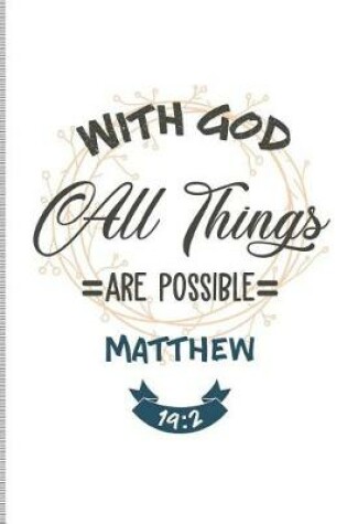 Cover of With God All Things Are Possible Matthew 19