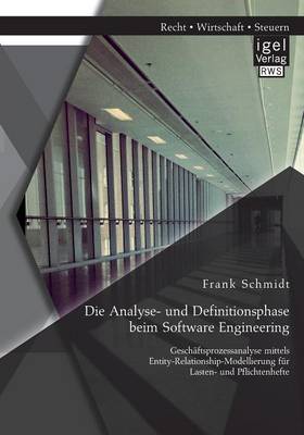 Book cover for Die Analyse- und Definitionsphase beim Software Engineering