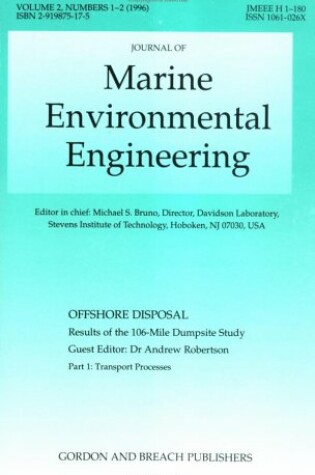 Cover of Offshore Disposal - Results of the 106-Mile Dumpsite Study