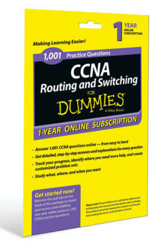 Cover of 1,001 CCNA Routing and Switching Practice Questions For Dummies, Access Code Card (1-Year Subscription)