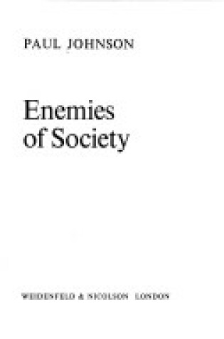 Cover of Enemies of Society