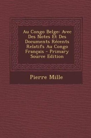 Cover of Au Congo Belge