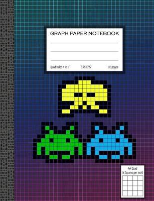 Cover of Quad Ruled Graph Paper Notebook, 4 Squares Per Inch