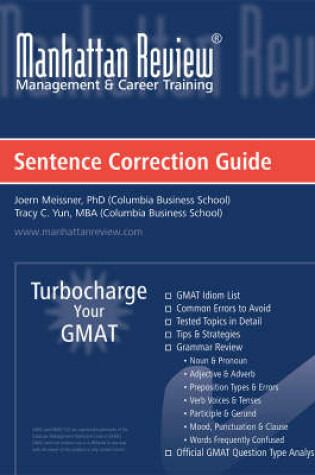Cover of Manhattan Review Turbocharge Your GMAT Sentence Correction Guide
